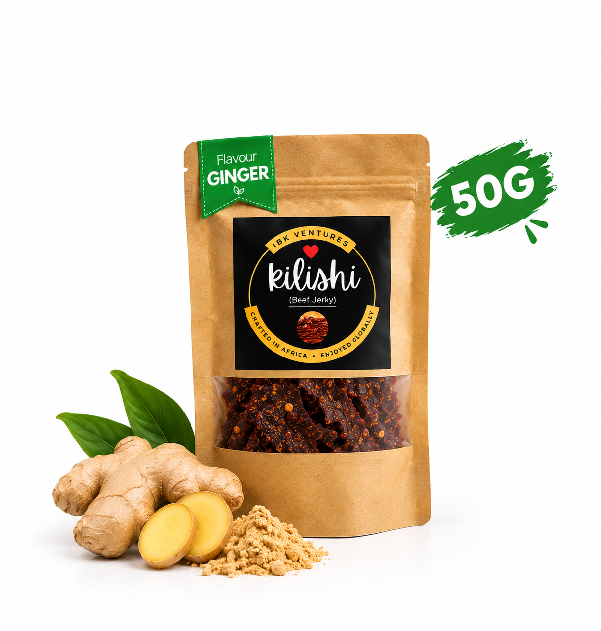 Ginger Kilishi 50g pouch